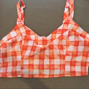 Plaid crop top new with tags